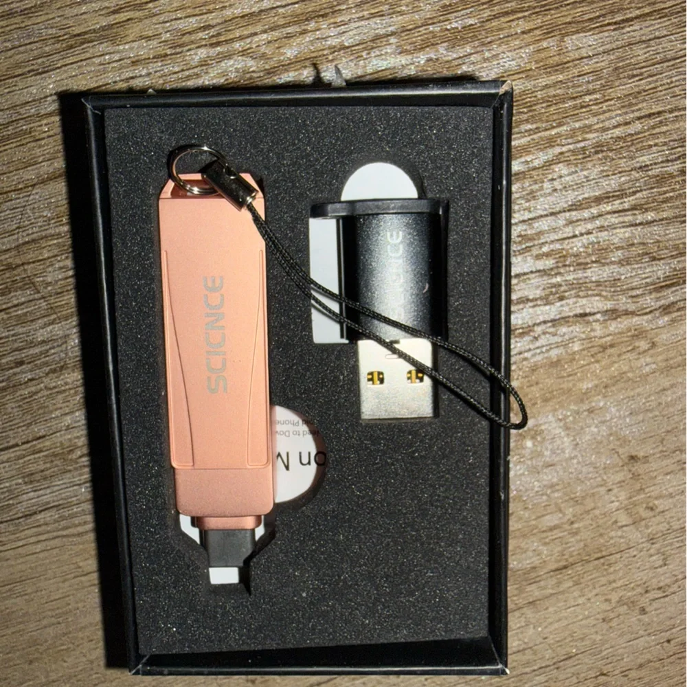 SCICNCE Dual Connector Flash Drive - Rose Gold & Black